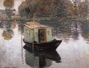 Claude Monet The Studio boat painting